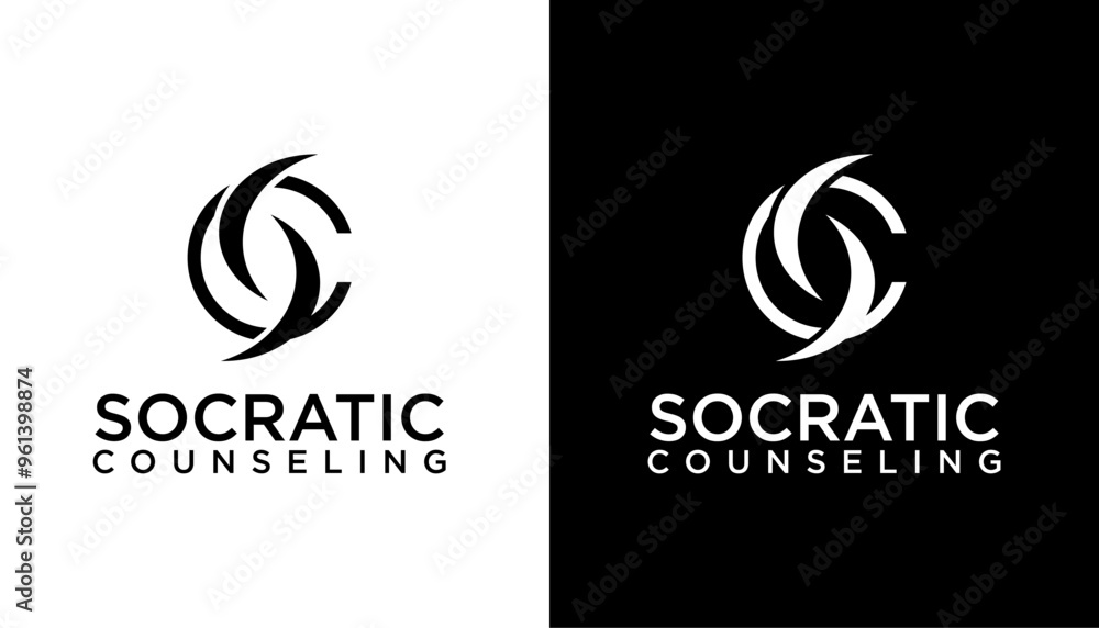 SC Letter Initial Logo Design Template Vector SC Letter Initial Logo Design Template Vector