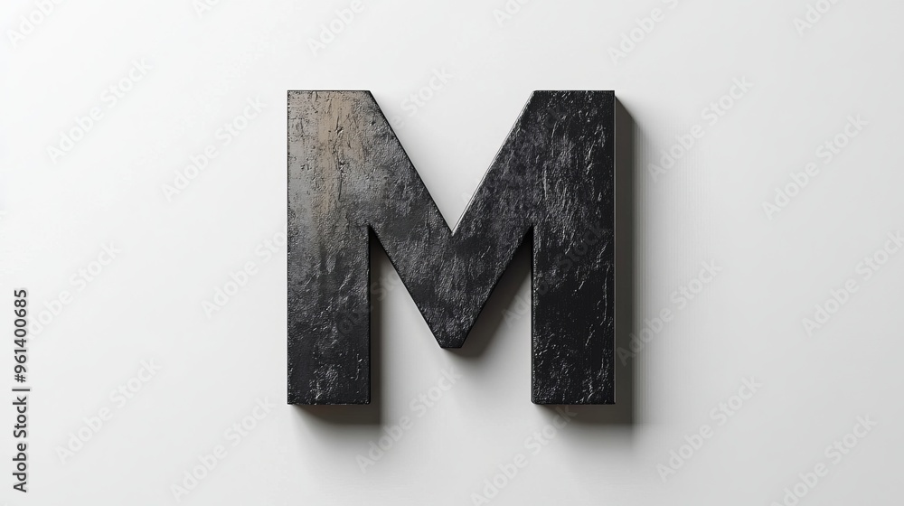 Fototapeta premium Isolated volumetric letter