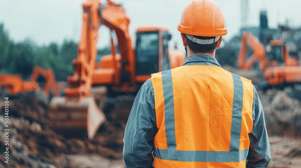 Engineer conducting a safety and quality check on heavy equipment, industry standards, meticulous inspection Engineer conducting a safety and quality check on heavy equipment, industry standards, meticulous inspection