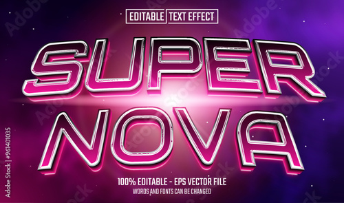 super nova editable text effect