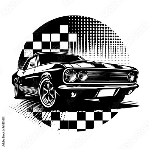 car classic in vintage style