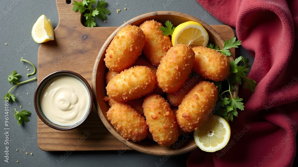 Croquetas Ham Croquettes with Creamy Béchamel and Lemon Croquetas Ham Croquettes with Creamy Béchamel and Lemon
