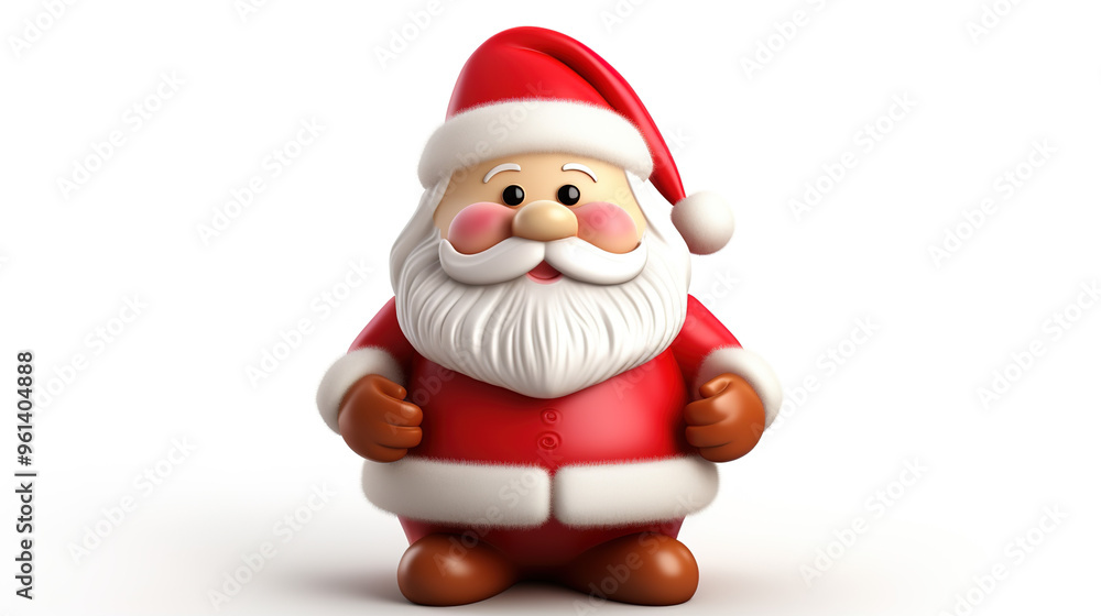 Adorable Santa Claus for Christmas, featuring a cheerful and charming design. The image captures Santa in a classic red suit with a friendly smile, Adorable Santa Claus for Christmas, featuring a cheerful and charming design. The image captures Santa in a classic red suit with a friendly smile,