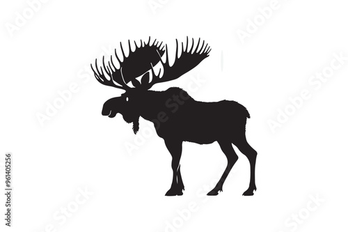 Moose  vector art and illustration photo