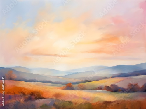 sunset in the mountains