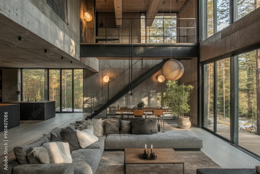 Modern Interior Design With Open Plan Living Space Modern Interior Design With Open Plan Living Space