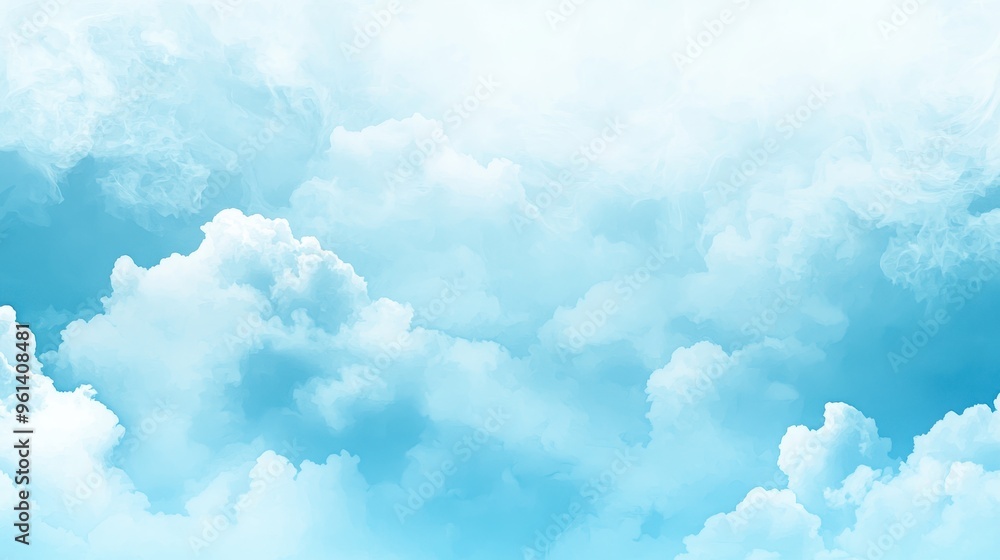 Soft Blue Sky with White Clouds Abstract Nature Background Soft Blue Sky with White Clouds Abstract Nature Background