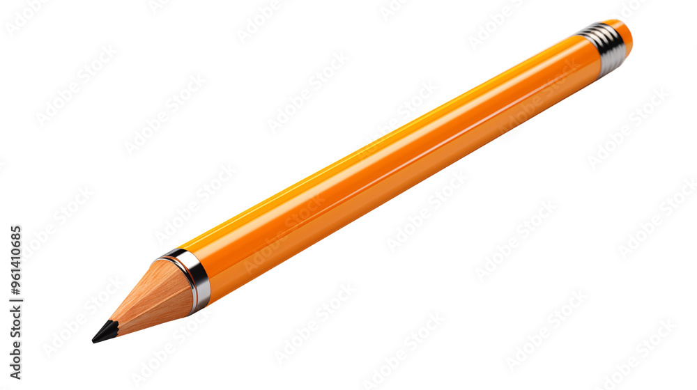 beautiful bright pencil, studio view, isolated on transparent background. beautiful bright pencil, studio view, isolated on transparent background.
