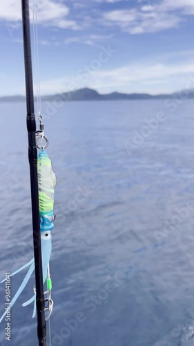 Angler prepares fishing bait. Fish lure. Fish and fishery concept.