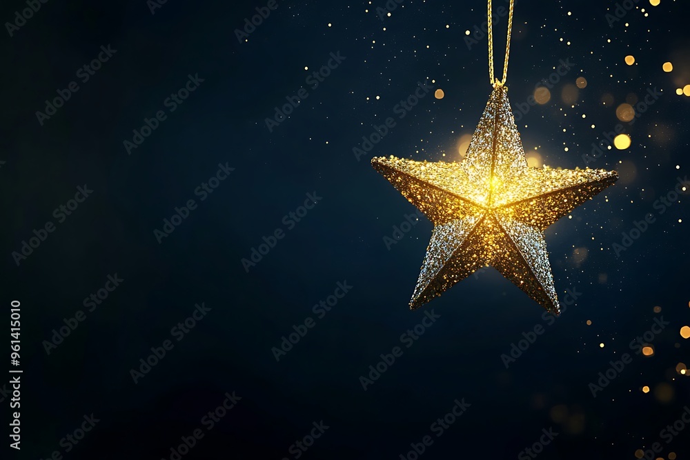 golden star on blue background golden star on blue background