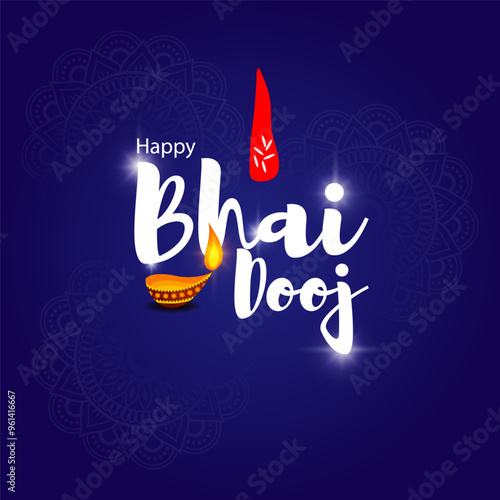 Vector illustration of Happy Bhai Dooj social media feed template