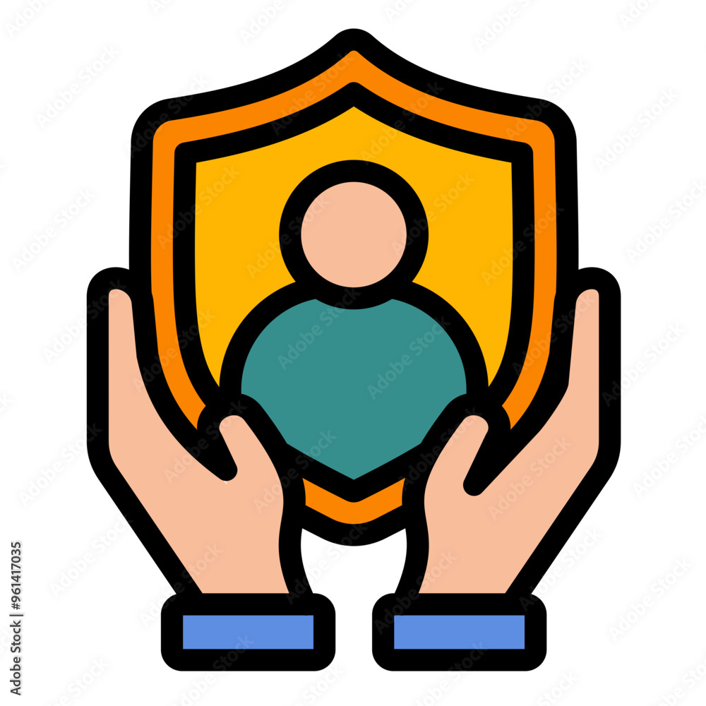 Personal Safety Responsibility Icon Personal Safety Responsibility Icon