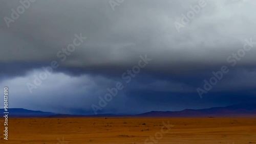 Desert Thunderstorm with Lightning