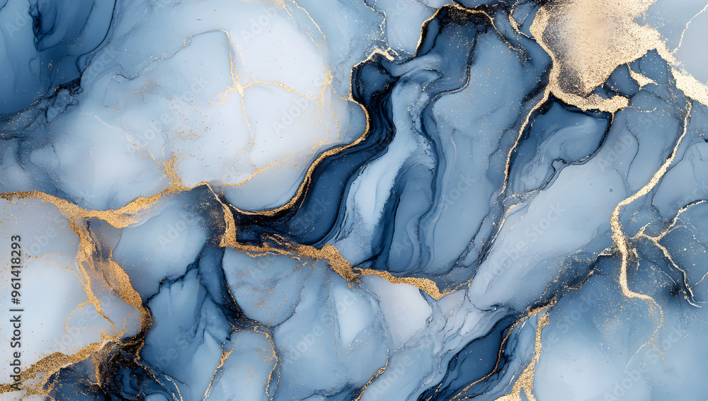 Abstract background blue marble agate granite mosaic with golden veins digital marbling illustration, fake painted artificial stone texture, marbled surface. Abstract background blue marble agate granite mosaic with golden veins digital marbling illustration, fake painted artificial stone texture, marbled surface.