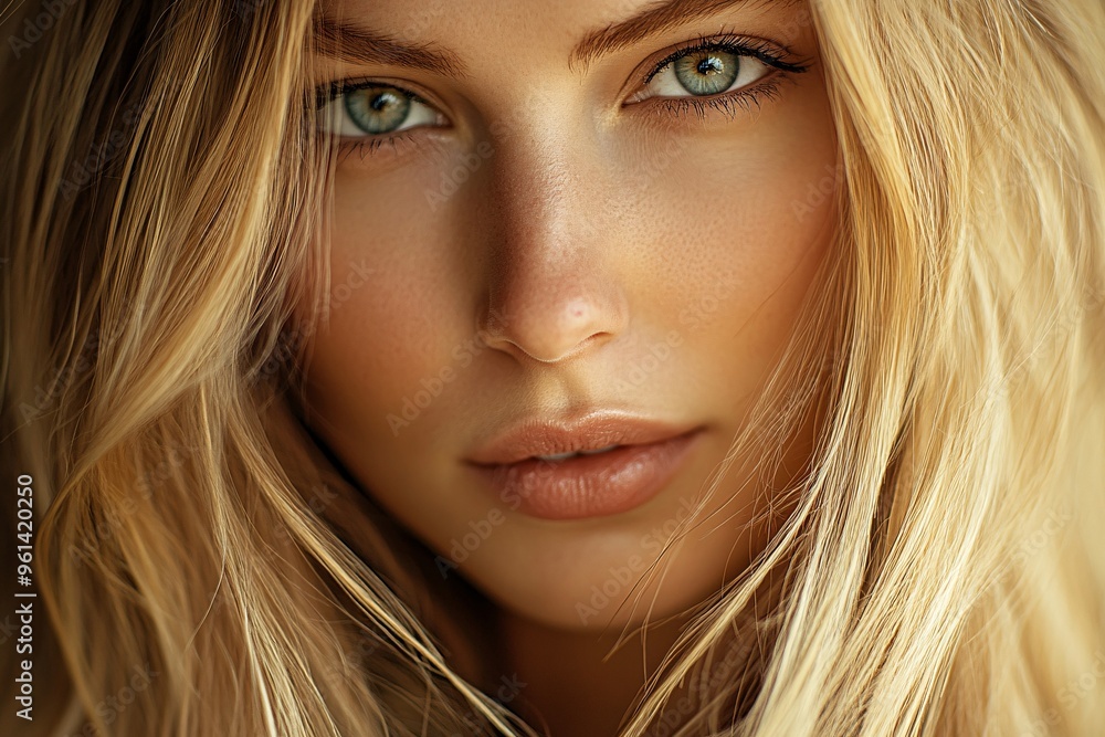 Close-up of Light Blonde Hair with Natural Highlights Close-up of Light Blonde Hair with Natural Highlights