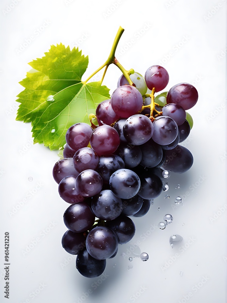 Fototapeta premium Fresh ripe purple red Grapes