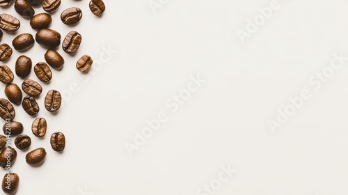 Wallpaper Mural Coffee Beans Border on White Background Torontodigital.ca