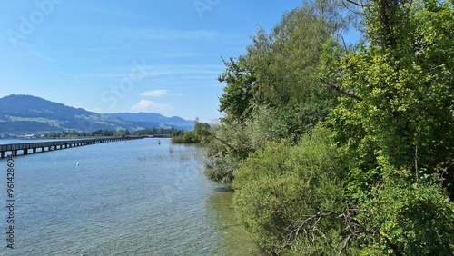 Lake views of Rapperswil and surrounding areas