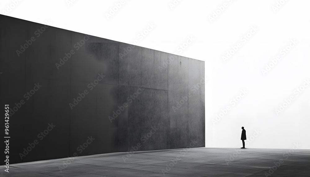A large expanse of blank space with just a tiny dot or small shape in the corner, emphasizing minimalism A large expanse of blank space with just a tiny dot or small shape in the corner, emphasizing minimalism