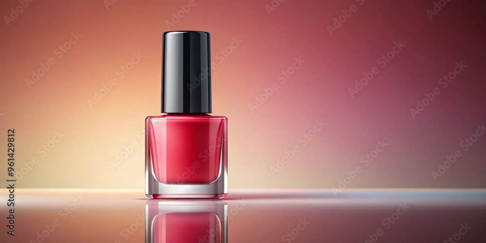 Professional nail polish bottle mockup with customizable color and background for product presentation Professional nail polish bottle mockup with customizable color and background for product presentation
