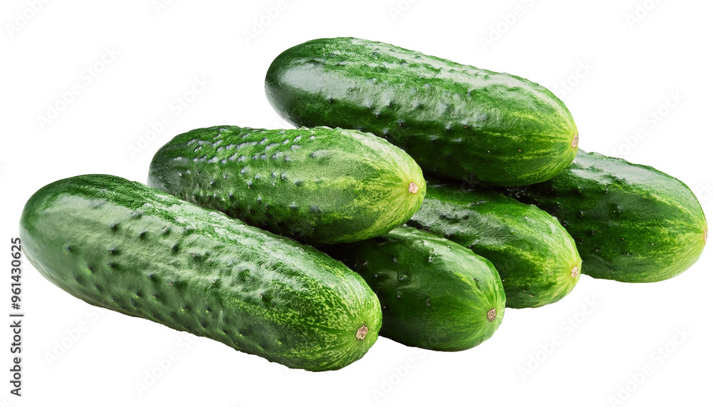 Fresh cucumbers isolated on transparent Fresh cucumbers isolated on transparent