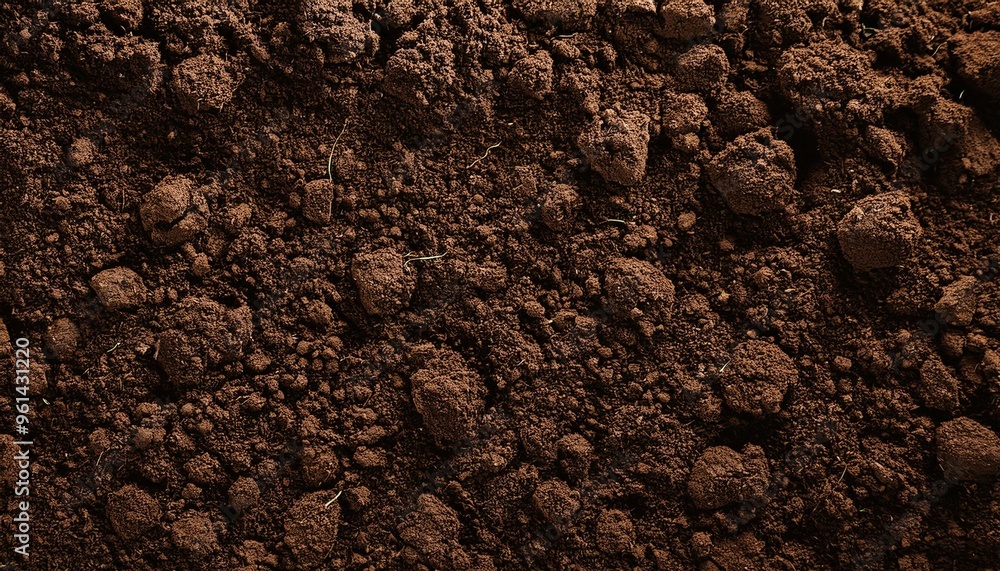Fertile soil texture background seen from above, top view. Gardening or planting concept with copy space. Natural pattern Fertile soil texture background seen from above, top view. Gardening or planting concept with copy space. Natural pattern