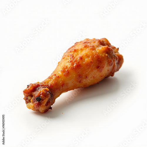 A chicken wing in white background, studio lighting