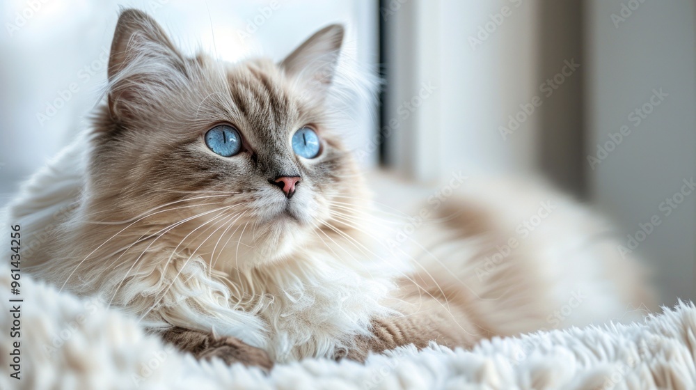 Adorable Ragdoll Cat with Blue Eyes Adorable Ragdoll Cat with Blue Eyes