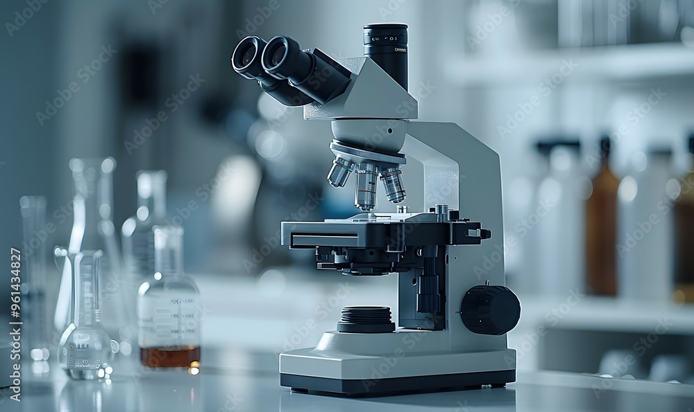 Science laboratory shooting scene Science laboratory shooting scene