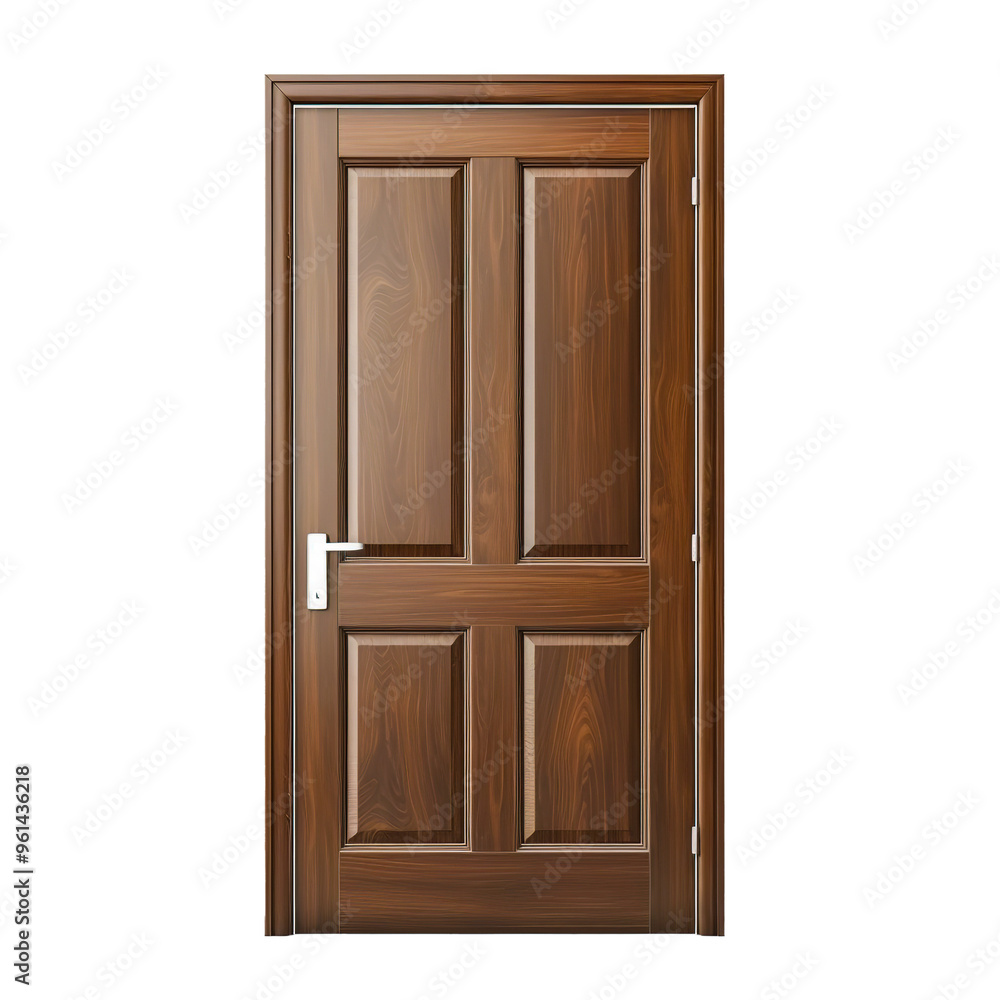 Stylish wooden door with rich brown finish Stylish wooden door with rich brown finish