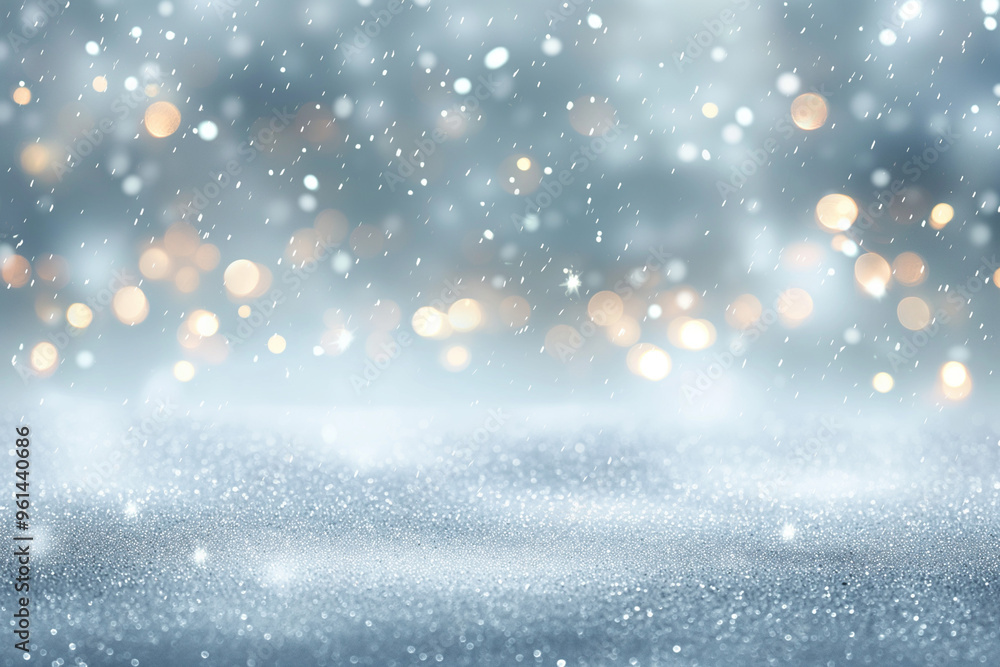 A captivating grey and blue background illuminated with soft lights, creating a festive ambiance with a blurred effect A captivating grey and blue background illuminated with soft lights, creating a festive ambiance with a blurred effect