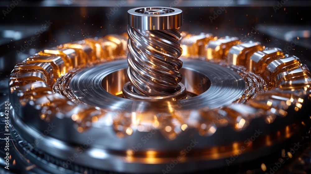 extreme closeup of industrial drill bit spiral intricate metallic detail dynamic composition workshop ambiance extreme closeup of industrial drill bit spiral intricate metallic detail dynamic composition workshop ambiance