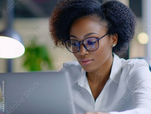 Professional Woman Working on Laptop