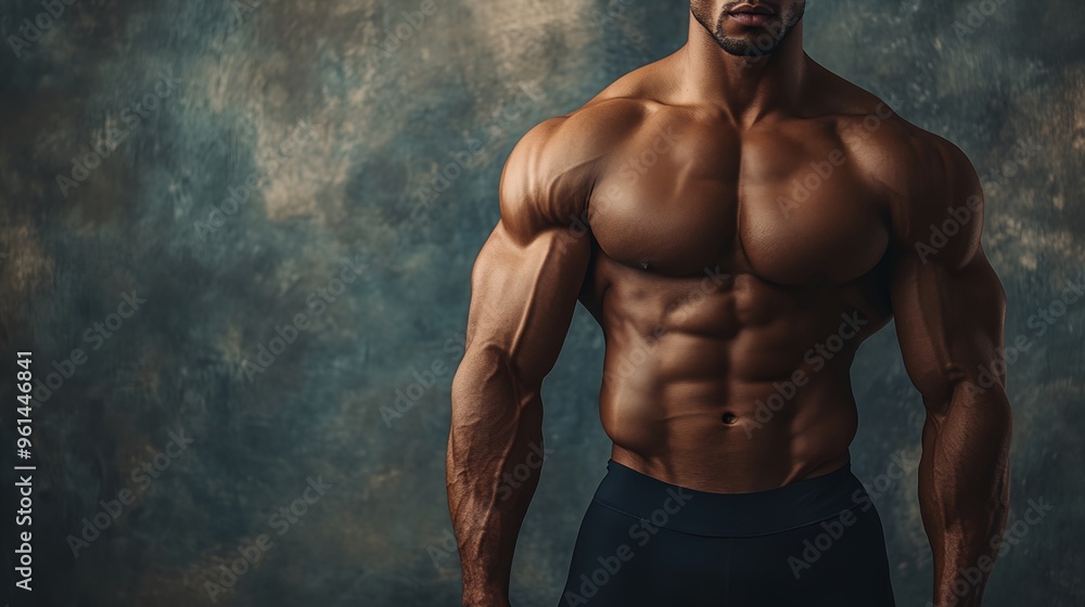 a man with a muscular body a man with a muscular body
