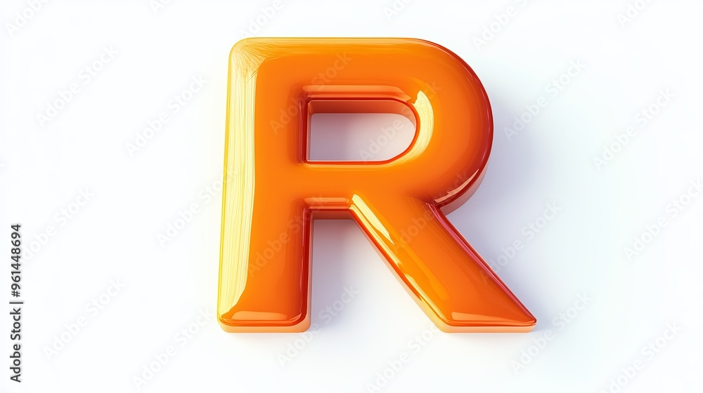 A three-dimensional letter A three-dimensional letter