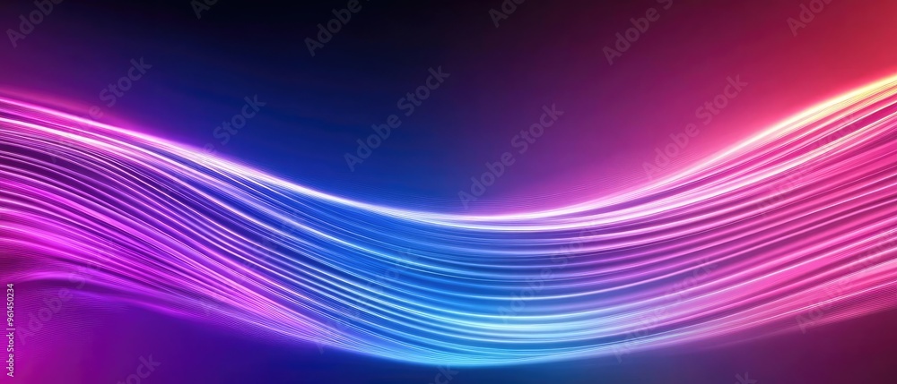 Vibrant abstract background featuring flowing waves of pink and blue light against a dark backdrop, perfect for design projects. Vibrant abstract background featuring flowing waves of pink and blue light against a dark backdrop, perfect for design projects.