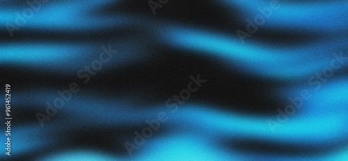 Wallpaper Mural Blurred background of black blue waves with grainy texture Torontodigital.ca