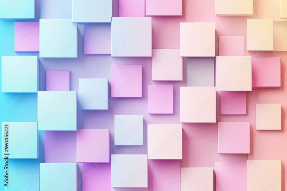 Colorful geometric background with squares in pastel blue, pink, and purple colors. Colorful geometric background with squares in pastel blue, pink, and purple colors.