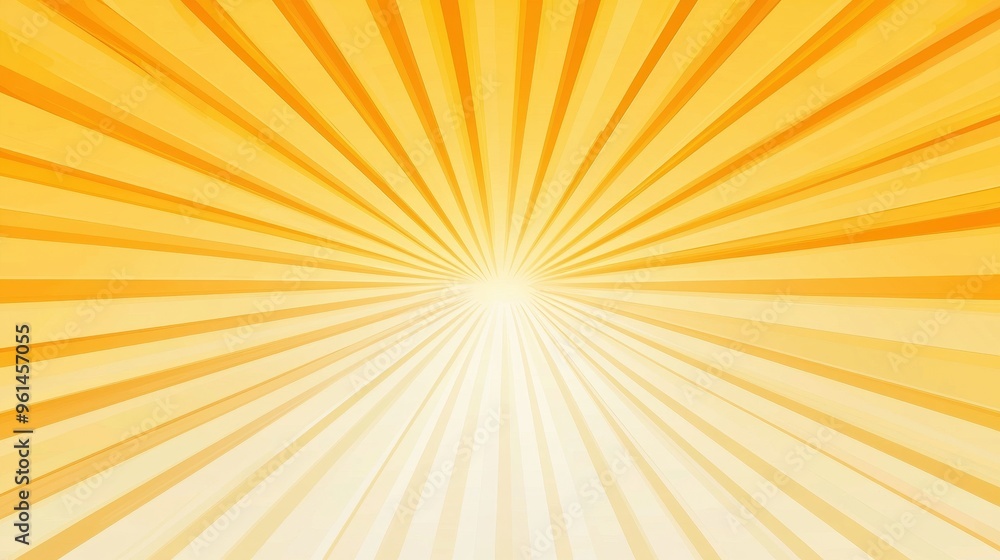 Obraz premium Abstract Sunburst Pattern Bright Yellow Radial Lines Background