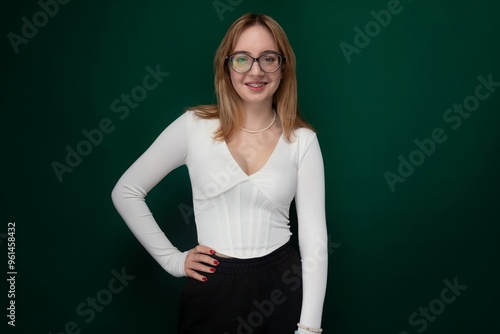 Woman in White Shirt and Black Pants