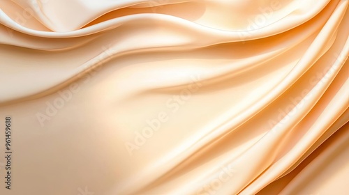 Elegant neutral satin fabric with smooth, flowing texture, perfect for fashion, home decor, or artistic backgrounds.