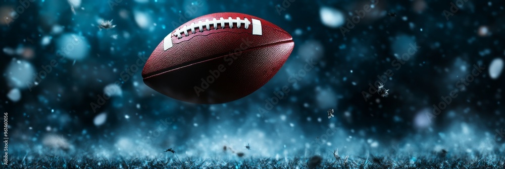 A close-up of an American football flying through the air against a dark, blurry background. The football is in sharp focus, while the background is out of focus, creating a sense of motion and speed. A close-up of an American football flying through the air against a dark, blurry background. The football is in sharp focus, while the background is out of focus, creating a sense of motion and speed.