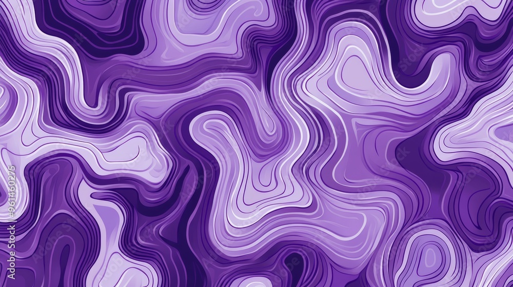 Abstract violet pattern featuring disorderly squiggles on a plain backdrop Abstract violet pattern featuring disorderly squiggles on a plain backdrop