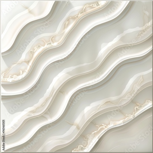 Abstract White Background, Luxury Wall Tile Design, 3D Seamless Ceramic Tile For Interior Design.