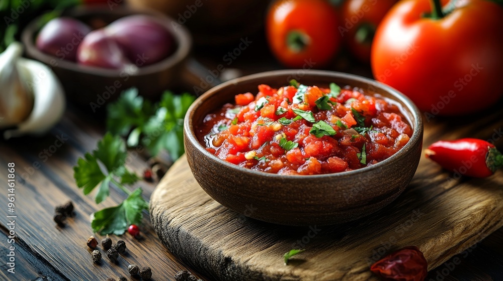 a delicate pisto (pepper, tomatoes, onions sauce a delicate pisto (pepper, tomatoes, onions sauce