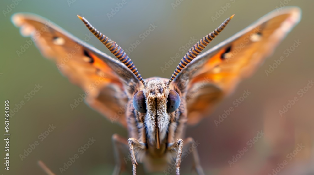 Obraz premium A close-up of a butterfly's wings with a blurred background