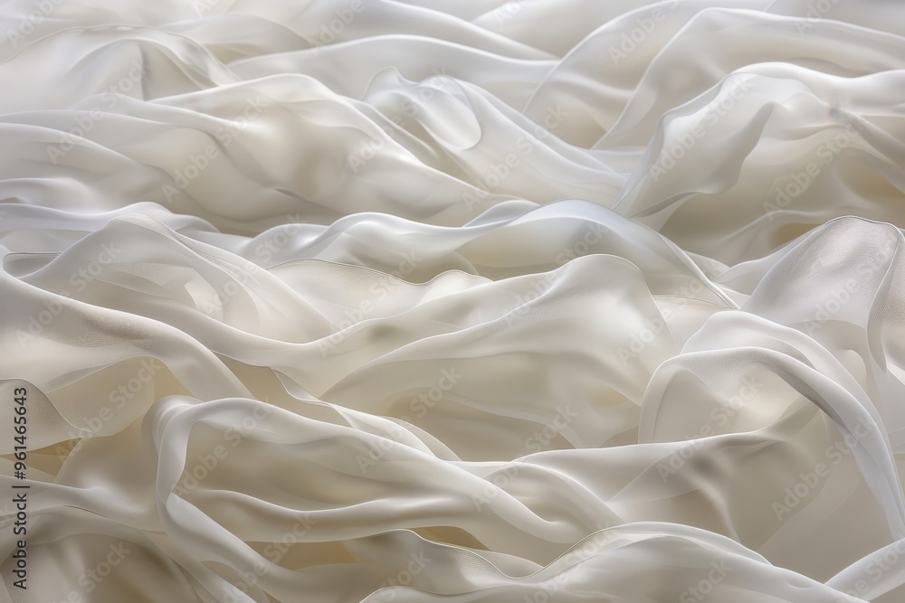 Abstract Background Of White Fabric, Gentle Curves, Soft Focus, Muted Colors, Ethereal Minimalism Abstract Background Of White Fabric, Gentle Curves, Soft Focus, Muted Colors, Ethereal Minimalism
