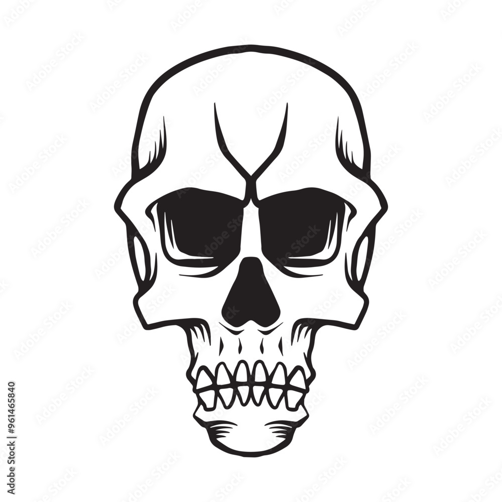 Scary skull hand drawn llustration Scary skull hand drawn llustration