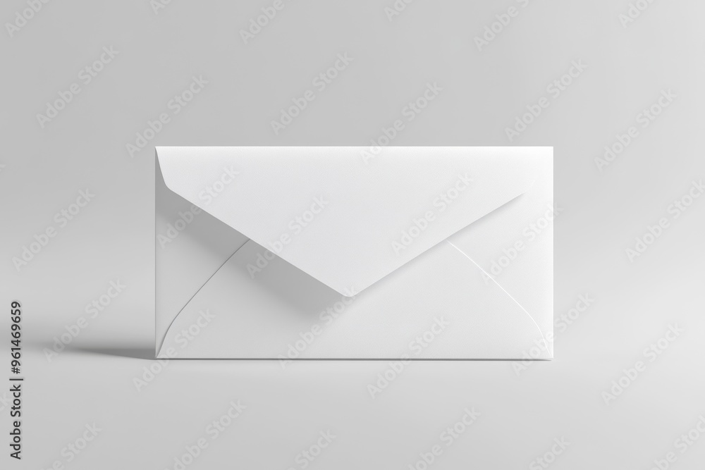 White envelope on a white background White envelope on a white background