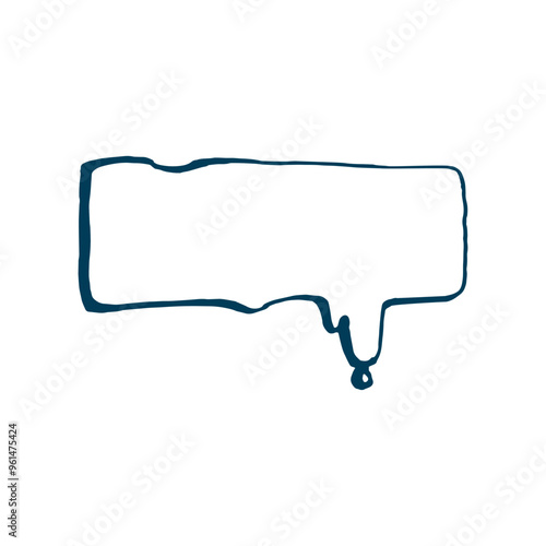 Speech bubble melting milk liquid vector illustration drawing